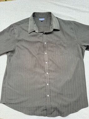 Croft & Barrow Men’s Black Textured Short Sleeve Button-Down Shirt | Size XXL